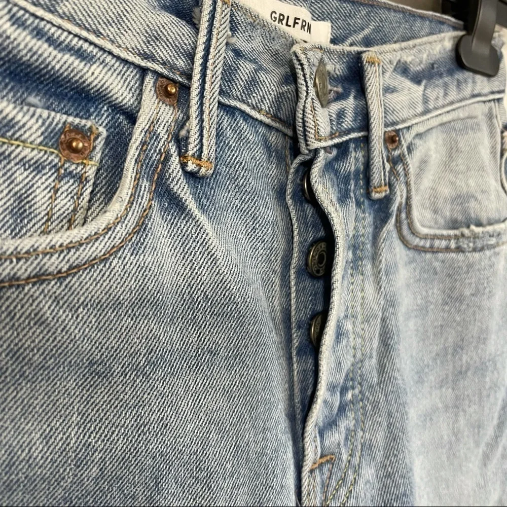 GRLFRND Karolina Distressed High Rise‎ Skinny Ripped Cotton Jean Size 26 New